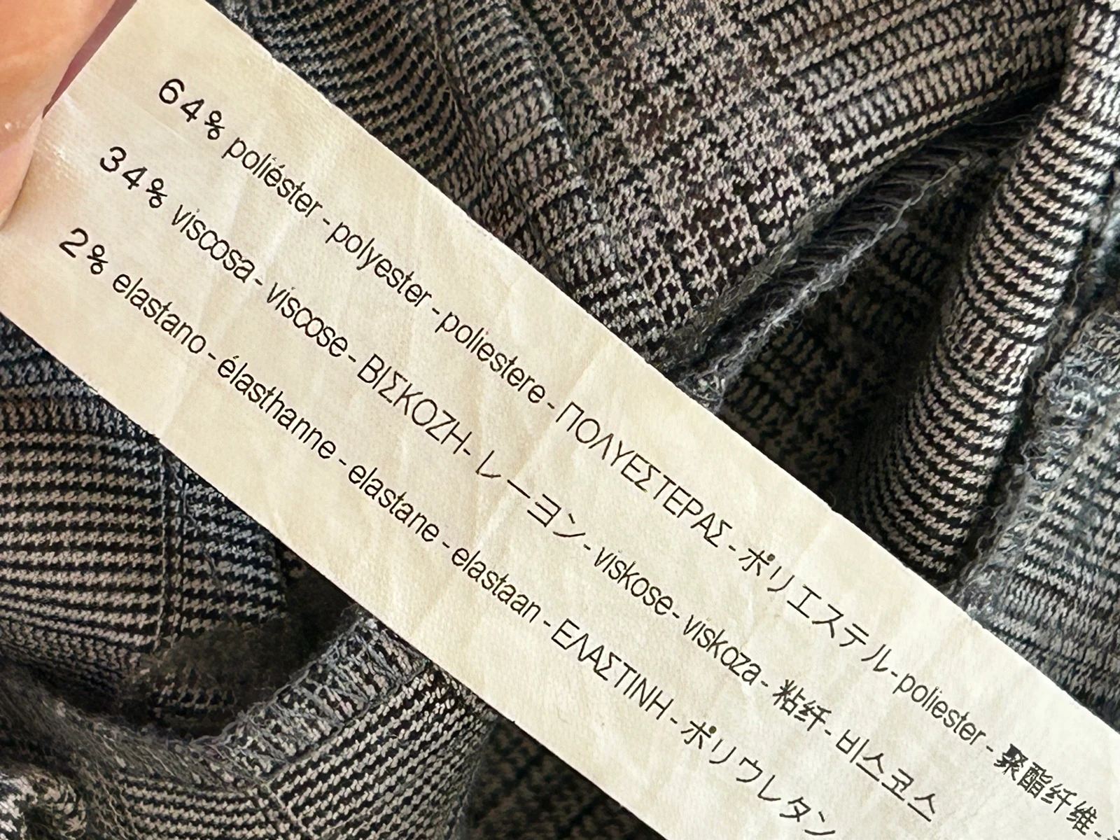Zara Prince-of-Wales grey checkered trousers size L – photo 9
